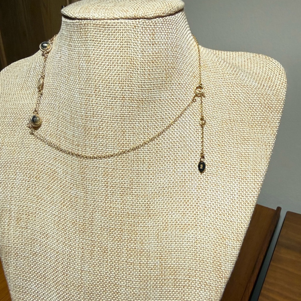 Elegant Anna Beck Gold Over Sterling Silver Station Necklace - Picture 3 of 4